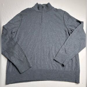 Men's Gray quarter Zip Sweater